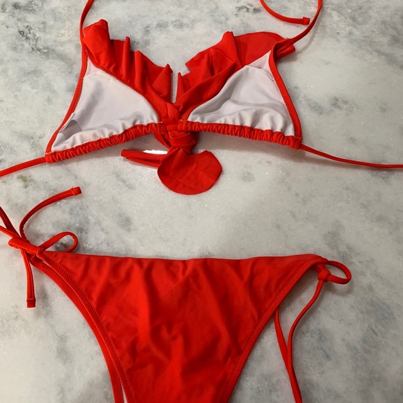Red Ruffle Bikini - Picture 4 of 4